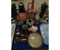 MIXED LOT OF STONEWARE CONTAINERS, VESSELS ETC