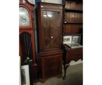 REPRODUCTION YEW WOOD FLOOR STANDING CORNER CUPBOARD