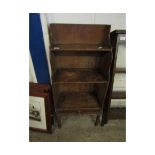 PINE FRAMED WATERFALL FRONTED BOOKCASE WITH SINGLE DRAWER