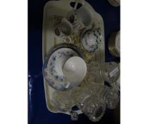 B&G COPENHAGEN PRINTED PLATES, HEREND CUPS AND SAUCERS, GLASS STORAGE JARS ETC