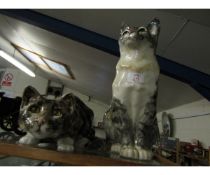 TWO WINSTANLEY CAT ORNAMENTS