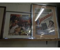 TWO REPRODUCTION FRAMED VINTAGE POSTERS