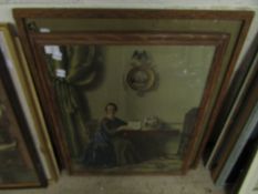 TWO VICTORIAN FRAMED AND COLOURED PRINTS