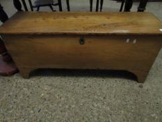 18TH CENTURY ASH SWORD CHEST WITH LIFT UP LID RAISED ON REPLACEMENT BRACKET FEET