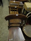 THREE 18TH/19TH CENTURY ELM HARD SEATED DINING CHAIRS WITH ONE MENDLESHAM CHAIR (3)