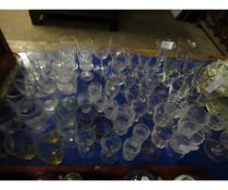 QUANTITY OF MIXED SHOT GLASSES, 19TH CENTURY SHERRY GLASSES ETC