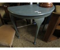 PAINTED DEMI-LUNE SIDE TABLE