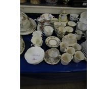 PART SHELLEY TEA WARES, COPELAND CHINESE ROSE TEA WARES ETC