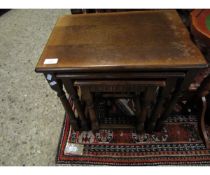 OAK NEST OF THREE TABLES