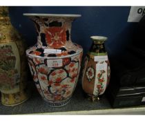 IMARI VASE AND ONE OTHER (2)