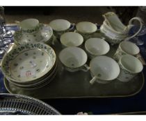 19TH CENTURY DERBY DECORATED PART TEA WARES