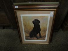 JOHN TRICKETT SIGNED PRINTS AND ONE FURTHER PICTURE OF A LABRADOR (3)