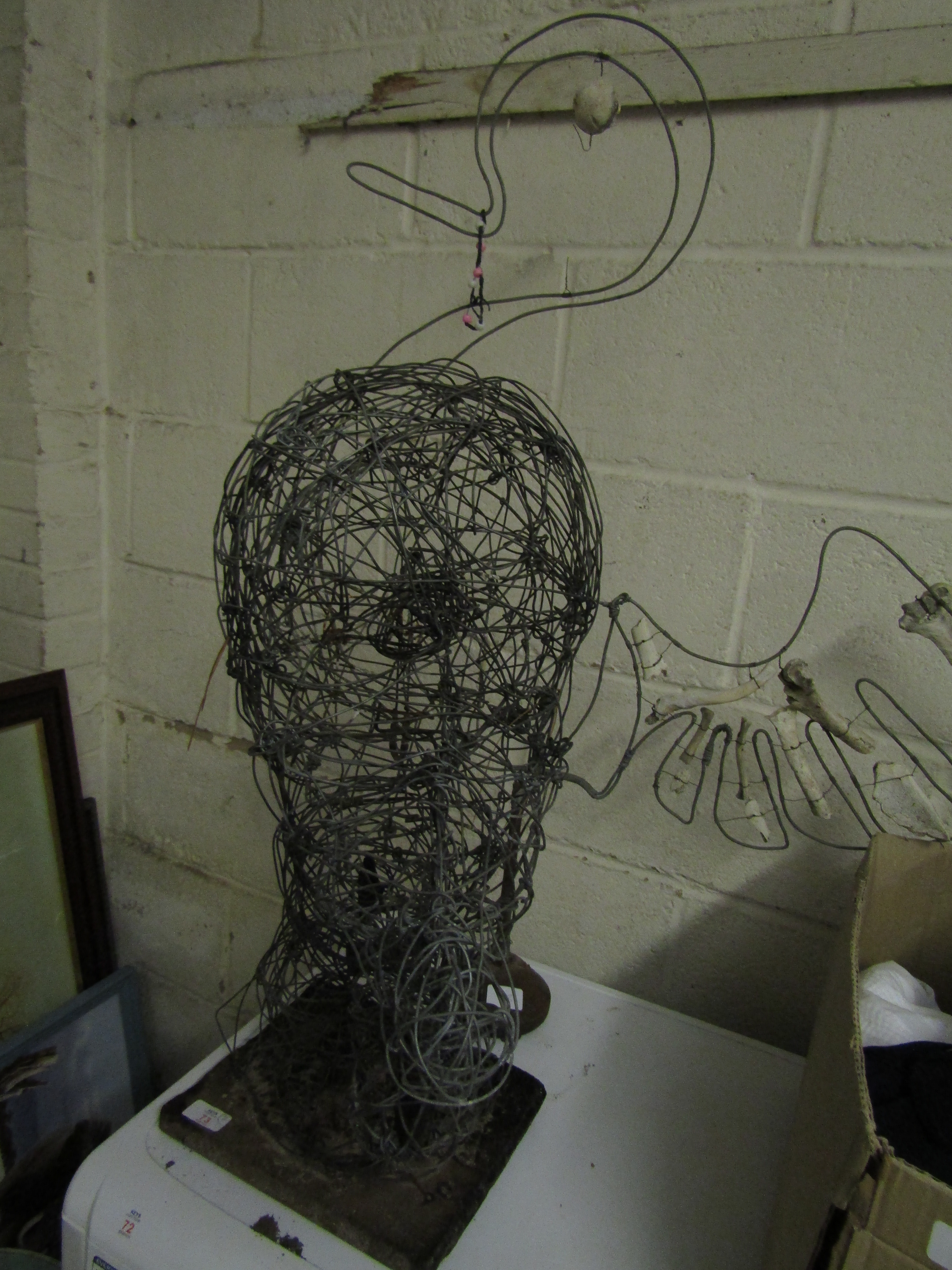 TWO WIRE WORK SCULPTURES