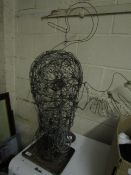 TWO WIRE WORK SCULPTURES