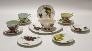 Part Paragon tea set, decorated with the world famous Roses pattern, comprising 3 cups and 5