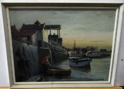 John Tuck, signed oil on board, A View of Wells, 29 x 39cm