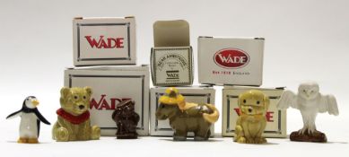 Extensive collection of boxed Wade figures including Ambassador Bear, Winter Wonderland Penguin,
