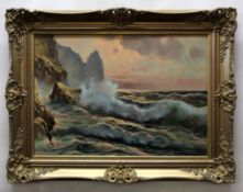 Guido Odierna, signed oil on canvas, Seascape, 47 x 67cm