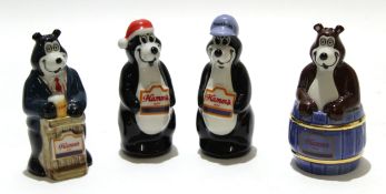 Collection of Wade advertising figures mainly for Hamms Beer, Seattle, together with a Wade figure