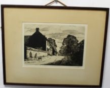 Jack Copeland, signed and dated 1938 in pencil to lower margin, black and white etching,