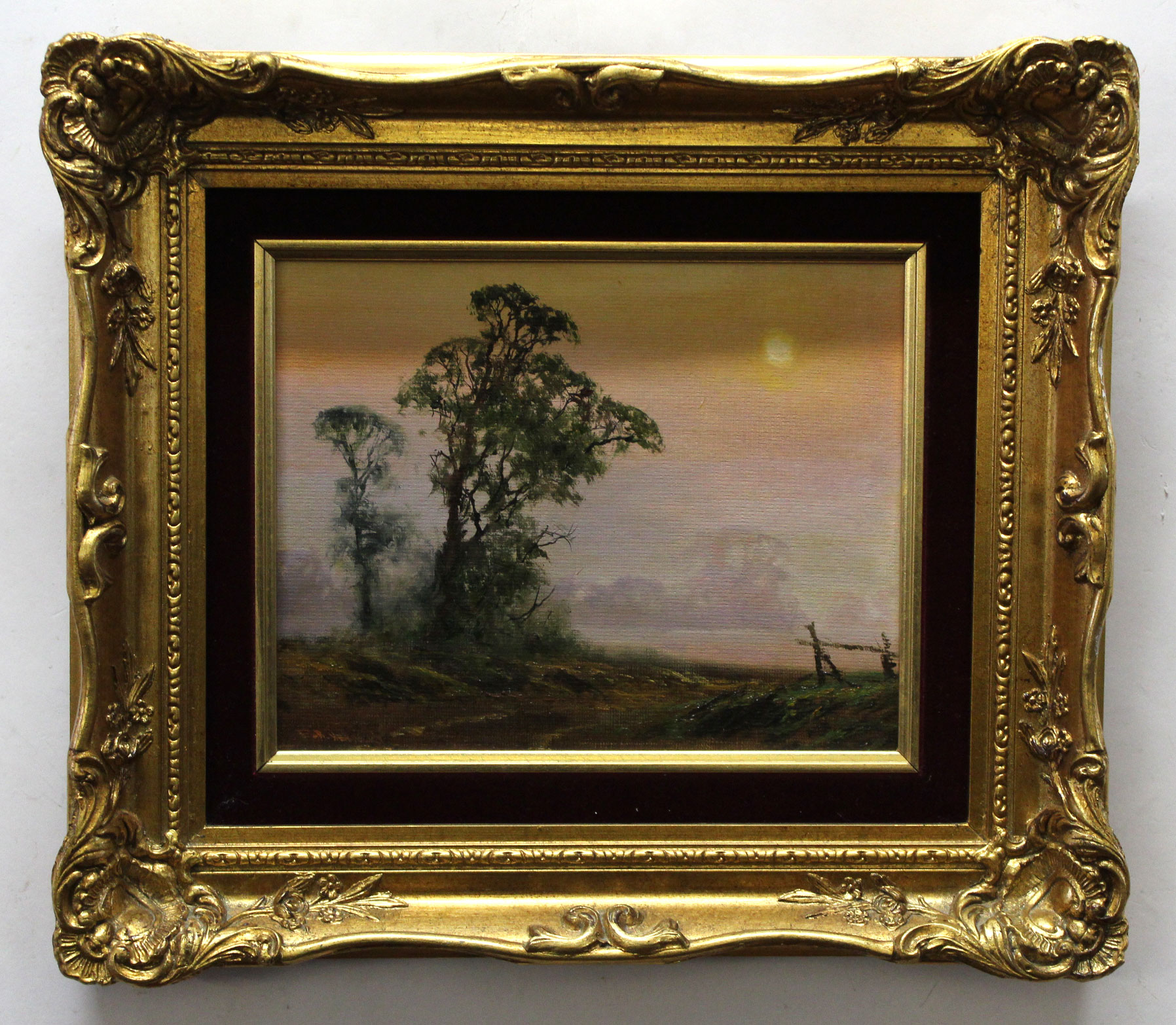 R Herbert, signed two oils, Landscapes, both approx 18 x 23cm (2) - Image 2 of 2