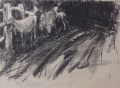 Harry Becker, (1865-1928) "Strayed sheep", lithograph, signed in pencil to lower left margin, 25 x
