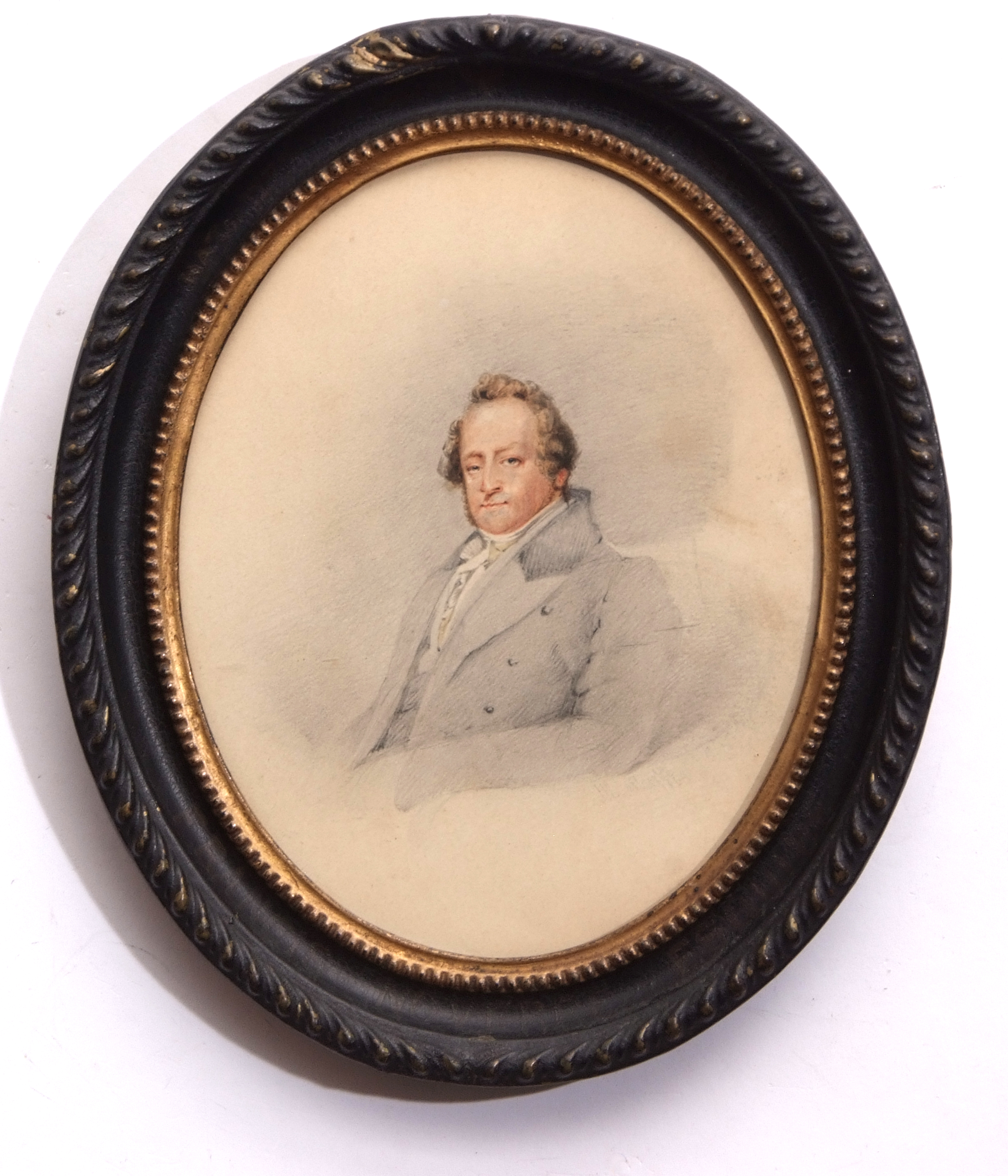 John Berney Ladbrooke (1803-1879), Portrait of Francis Noverre (1773-1840), watercolour,