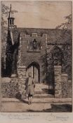 AR Henry James Starling, ARE (1895-1996), "St John, Timber Hill, Norwich", black and white etching,