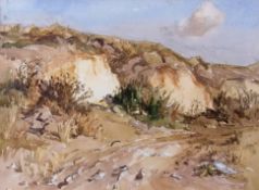 AR Henley Graham Curl (1910-1989), "Skeets Hill, Shotesham, 1981", watercolour, signed and dated 81