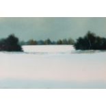 AR John Bond (born 1945), Winter landscape, oil on card, signed lower left, 25 x 38cm