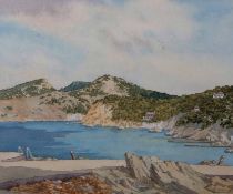 AR Henry James Starling, ARE (1895-1996), "Campo di Mar, Majorca", watercolour, signed and dated 74