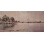 Stephen John Batchelder (1849-1932), "Wroxham", watercolour, signed and inscribed with title lower