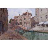 AR James Fletcher-Watson, RI, RBA (1913-2004), "Small canal, Venice", watercolour, signed lower