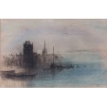 Henry Bright (1810-1873), View of Bristol, pastel, 18 x 28cm, Provenance: E D Levine, Cromer