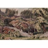 AR Henley Graham Curl (1910-1989), "Forest Clearing Vyrnwy", watercolour, signed and dated 66 lower