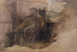 Henry Bright (1810-1873), An old watermill, watercolour, signed, indistinctly dated and inscribed