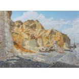 AR Margaret Glass, PS (born 1950), "Cliff study, Weybourne", pastel, initialled and dated 88 lower