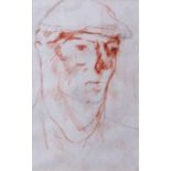 Attributed to Harry Becker (1865-1928), "Young Napthine", pencil and red chalk drawing, inscribed