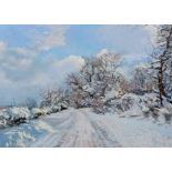 AR Margaret Glass, PS (born 1950), "Our Road, Winter", pastel, monogrammed and dated 87 lower