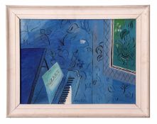 Frank Humphrey Allen (1896-1977), "After Dufy", gouache on board, inscribed verso, 28 x 38cm