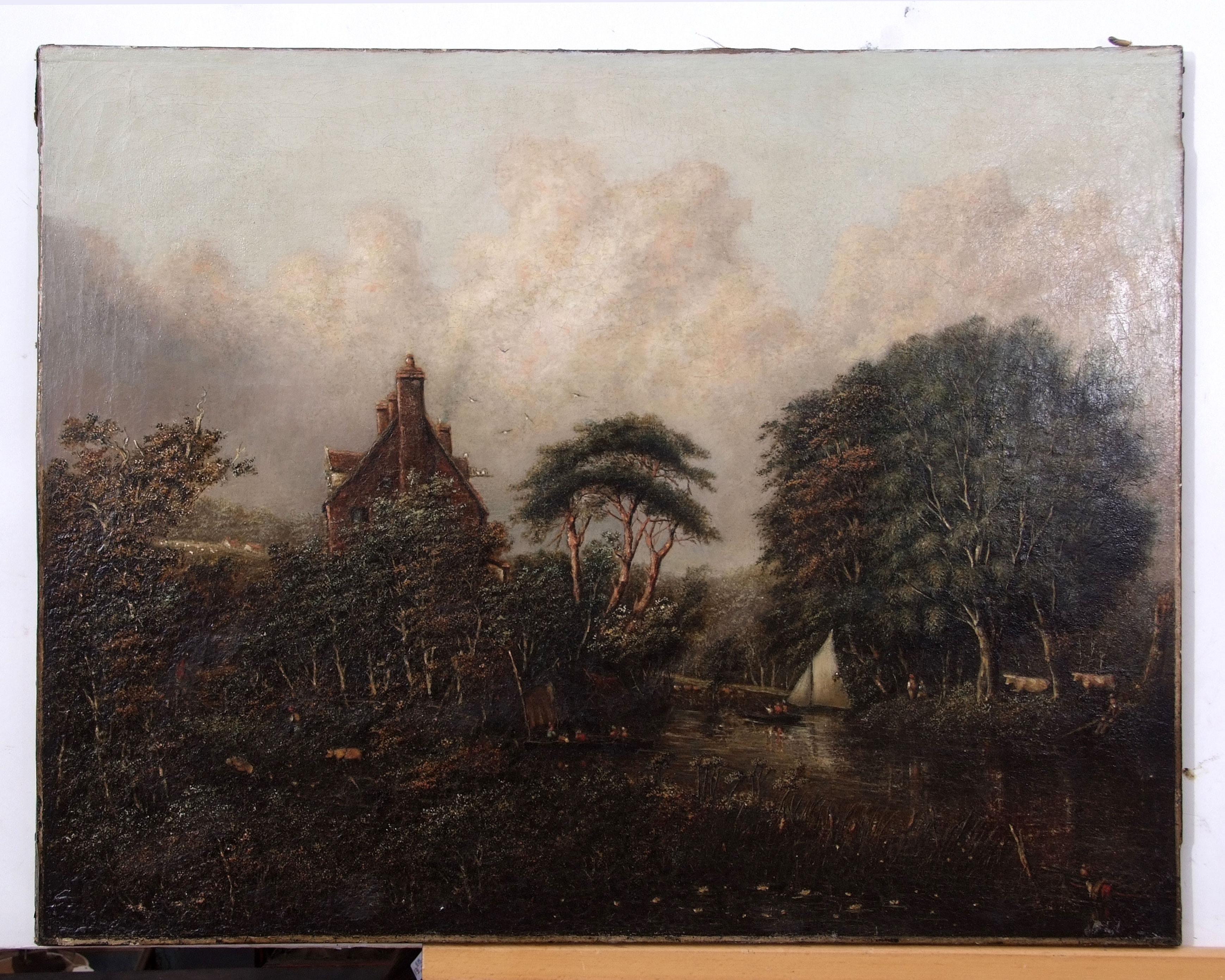 William Philip Barnes Freeman (1813-1897), "Hellesdon House, Norwich" oil on canvas, 60 x 77cm, - Image 2 of 2