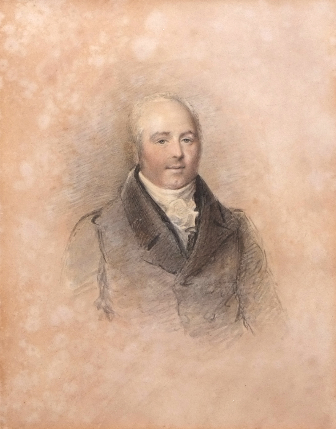 John Thirtle (1777-1839), Portrait of the Rev J Hepworth, Rector of Hanworth Watercolour, 23 x 18cm,