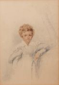 Horace Beevor Love (1800-1838), Portrait of Arthur James Stark aged 6, watercolour, initialled and