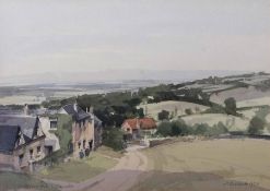 AR Stanley Orchart (1920-2005), "Cleeve Hill - Cotswolds", watercolour, signed and dated 1972