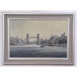 Colin W Burns (born 1944), "Tower Bridge", oil on canvas, signed lower left, 50 x 76cm