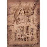 Holmes Edwin Cornelius Winter (1851-1935), Old Houses... 1873, pen, ink and wash, signed and