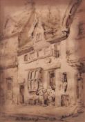 Holmes Edwin Cornelius Winter (1851-1935), Old Houses... 1873, pen, ink and wash, signed and