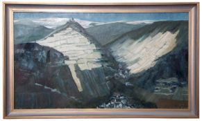 AR Ronald Courteney (1922-2011), Continental Mountain landscape, oil on canvas, signed and dated 74