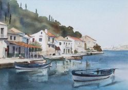Adrian Taunton, EAGMA, (born 1939), Mediterranean scene, watercolour, indistinctly signed lower