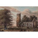 James George Zobel (1792-1881), "Whitlingham Church", watercolour, signed lower right, 29 x 45cm,